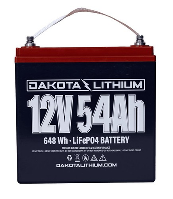 #ad Dakota Lithium 12V 54Ah Deep Cycle LiFePO4 Battery for Marine amp; Mobility Scooter $364.50