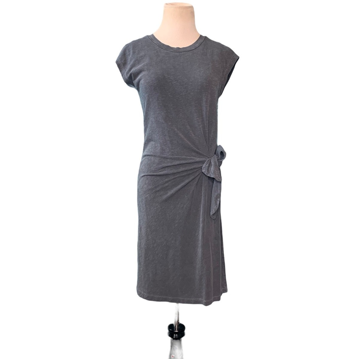 ruched side tie dress Firerie Plus Size Women's Solid Color Ruched Side Tie Neck Dress Light Purple For Women Casual Elegant Vacation Wedding Guest Graduation Party Summer