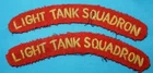 WW2 LIGHT TANK SQUADRON CLOTH SHOULDER TITLE PATCH GENUINE MILITARY BADGE PAIR