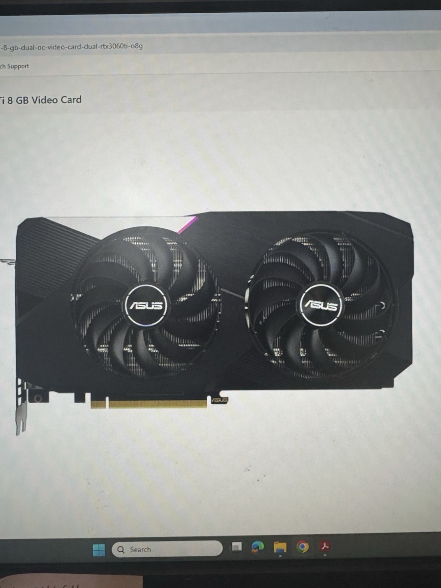 ASUS NVIDIA GeForce RTX 3060 Ti 8GB GDDR6 Dual Fan HDMI