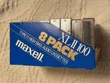 Lot of 8 VTG Maxell XLII 100/90 Chrome High Bias Cassette Tapes Used Japan Box