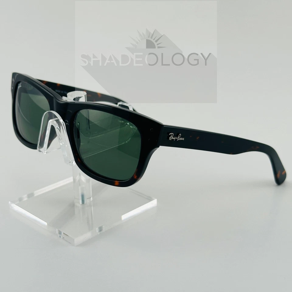 Gafas de sol Ray-Ban Mr Burbank RB2283 902/31 55-20 Havana G-15 lentes de cristal verde Foto 4 de 4