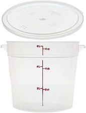 Cambro RFS6PP190 Camwear 6-Quart round Food Storage Container with Lid