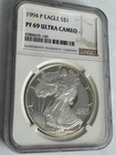 1994-P American Silver Eagle Proof NGC PF69 Brown Label #160
