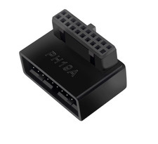 Computer Motherboard Header Adapter Connector USB 3.0 19Pin / 20Pin 90 Degree De