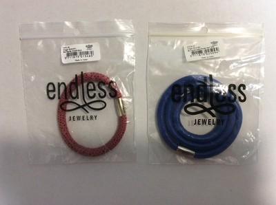 New! Lot of 2 Endless Leather Triple & Single Wrap Bracelet with Magnetic Clasp