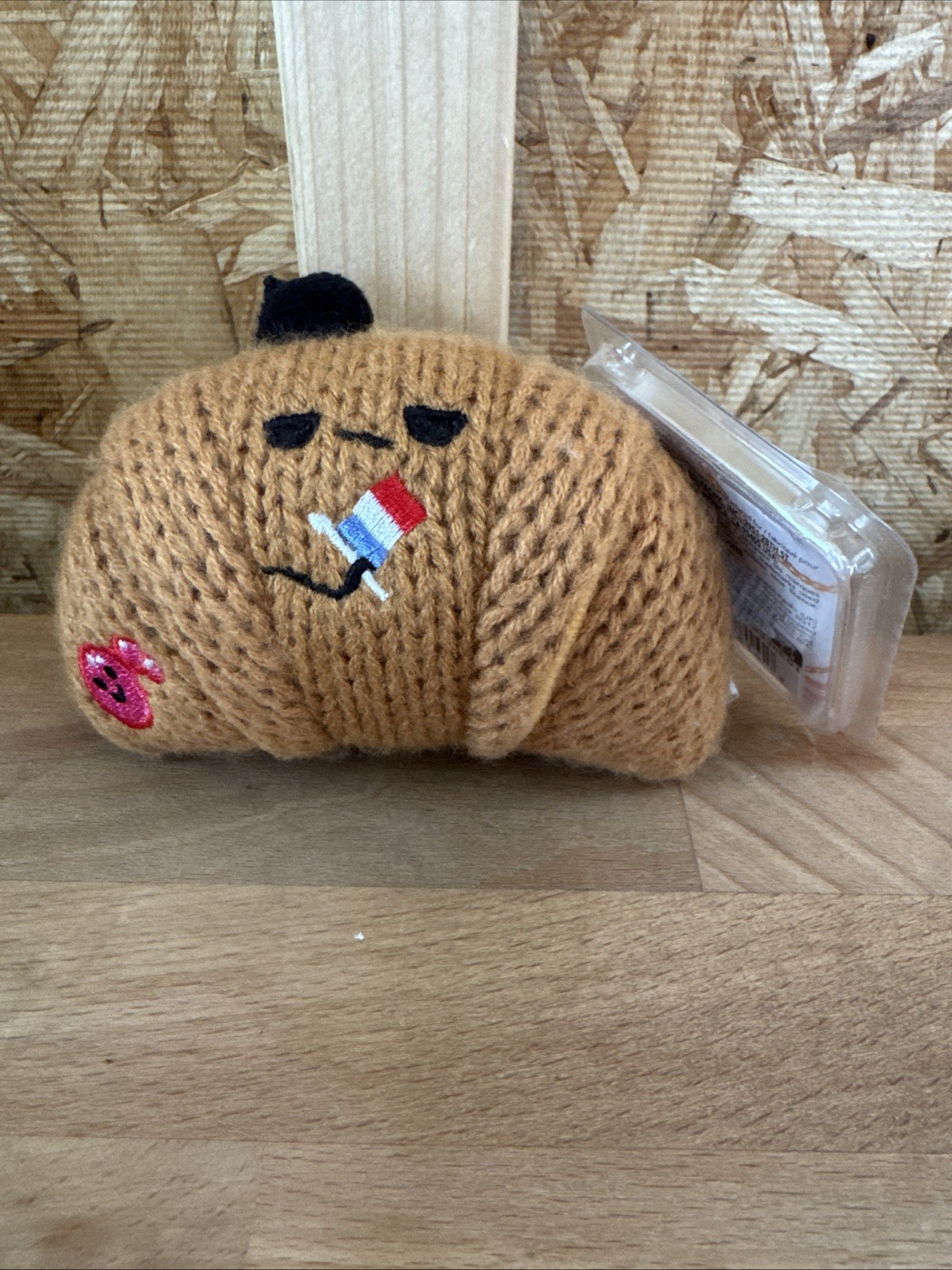 "Ami Amis Pierre El Croissant Tejido Onda 2 Jakks Peluche Peluche Aprox 4"" Etiqueta"