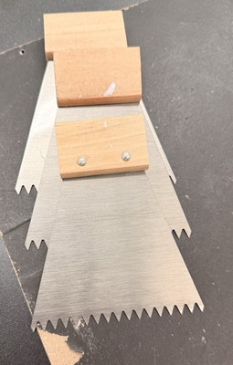 Tile Trowel Steel Trowel Floor Tiling Construction Tools Comb Trowel V Notch 3pk