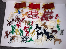 VINTAGE TIM-MEE COWBOYS INDIANS W/HORSES WAGONS