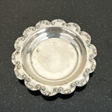 Sterling Silver Ruffles Salt Dish Made In Mexico 925 Marked Sterling 