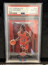 2021 Chronicles 682 Ayo Dosunmu 682 /149 Red Color Match PSA 10