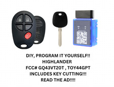 Diy Bundle Oem 2008-2013 Toyota Highlander Keyless Remote Gq43vt20t Toy44g Key