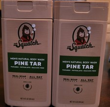 Lot Of 2 Dr. Squatch PINE TAR Men s 14oz Natural Body Wash - Free Shipping
