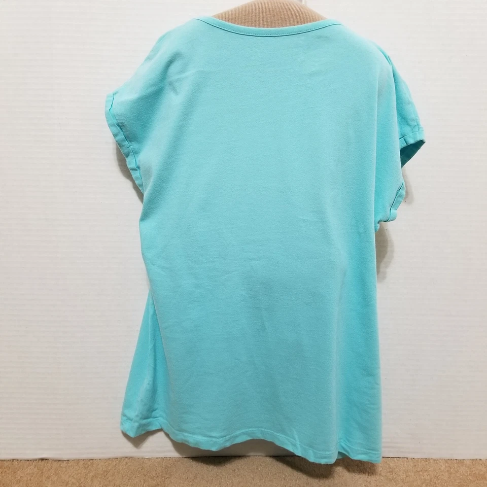 Arizona Top XL 18 Floral Flor Mariposa Gráfico Manga Corta Foto 3 de 4