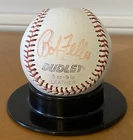 Bob Feller Signed Dudley Official League Baseball Auto Cleveland Indians HOF