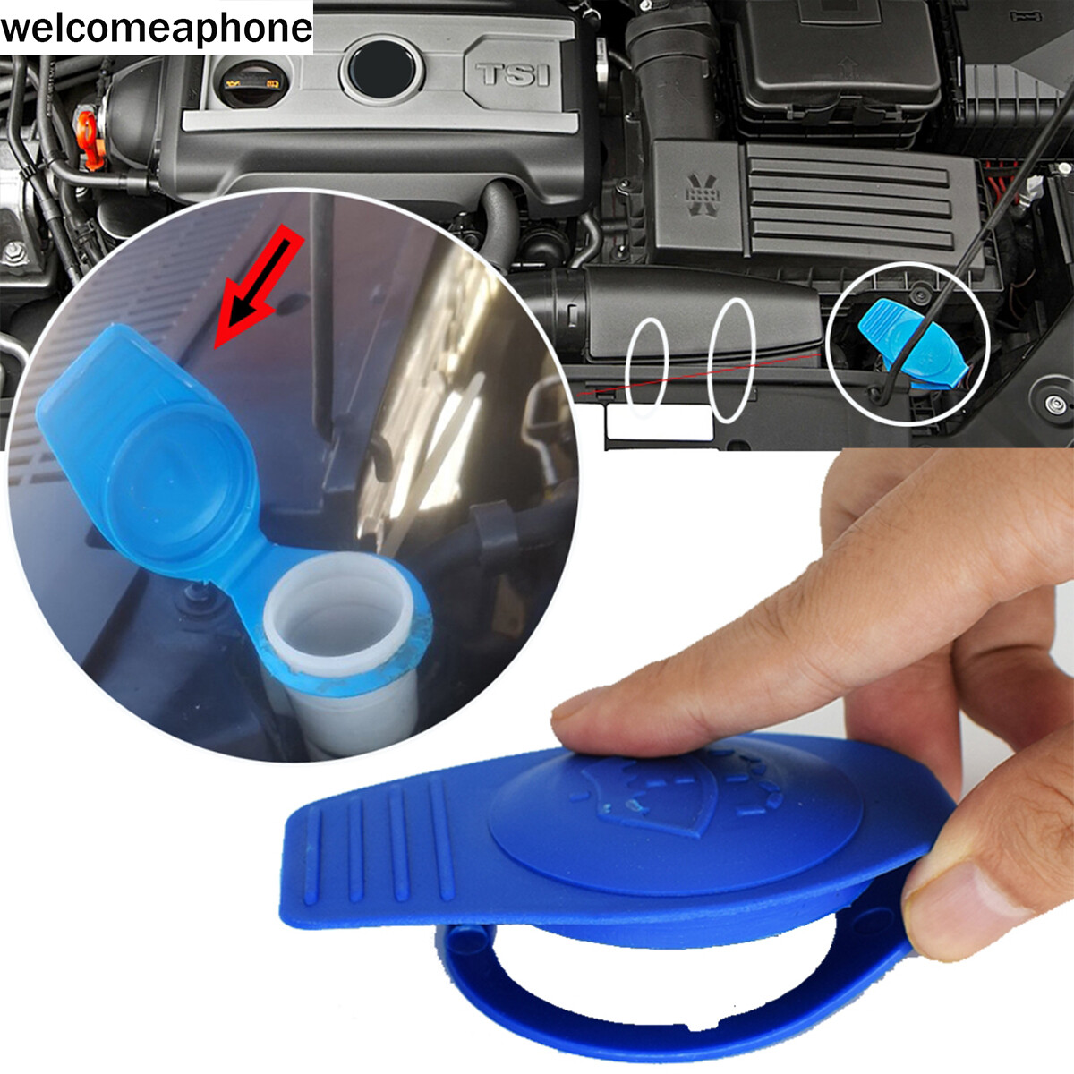 Blue Washer Fluid Reservoir Cap Cover For VW Tiguan AD Allspace & T-Roc – LST CLW-00919-003