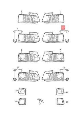 AUDI Q7 4MB 4MG AIR GUIDE GRILLE COOLER GREY 4M0807681AFMX3 ORIGINAL NO DUTY