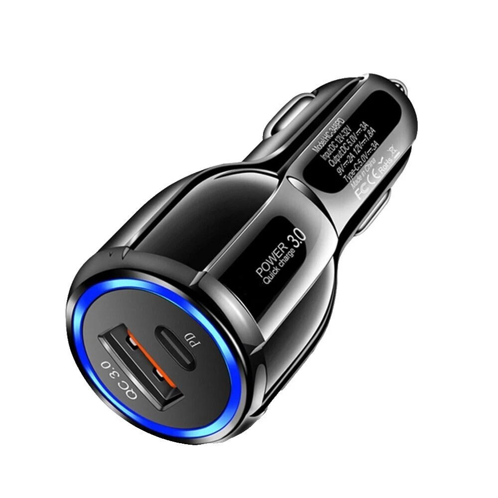 Teléfono Celular Negro Cargadores de Coche para Fujitsu