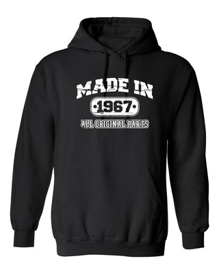 Made in Nineteen Sixty Seven Graphics Novelty Sarcastic Humor Men's Hoodies