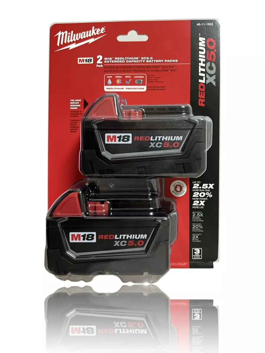 New Genuine 18V Milwaukee 48-11-1852 5.0 AH Batteries M18 XC18 48 