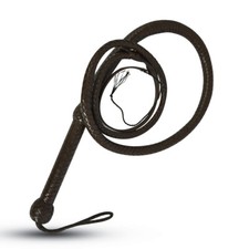 aw-5006 Bullen Leder-Peitsche Braun mit der Länge von 180cm. Aus starkem Leder