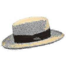 Panama Jack Gambler Straw Hat - Lightweight, 3" Big Brim, Inner Elastic