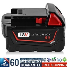For Milwaukee for M18 8.0AH Battery Lithium High Capacity 48-11-1860 48-11-1880