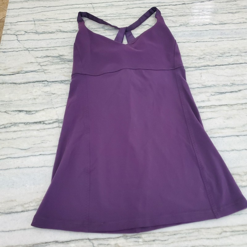 Lululemon Women's Practice Daily Purple Satin Strap Racerback Tank Top Shirt 6