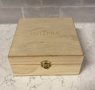 doTERRA Logo Engraved wood Wooden Essential Oil Storage Box