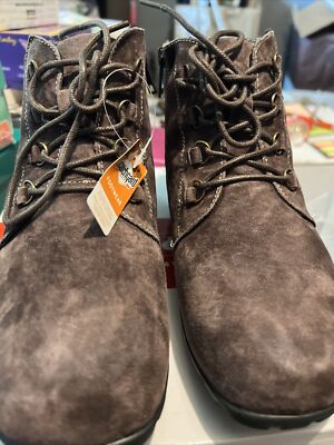 Propet Delaney Zip Ankle Boots Womens Size 6.5 XX Wide Brown  display picture 2