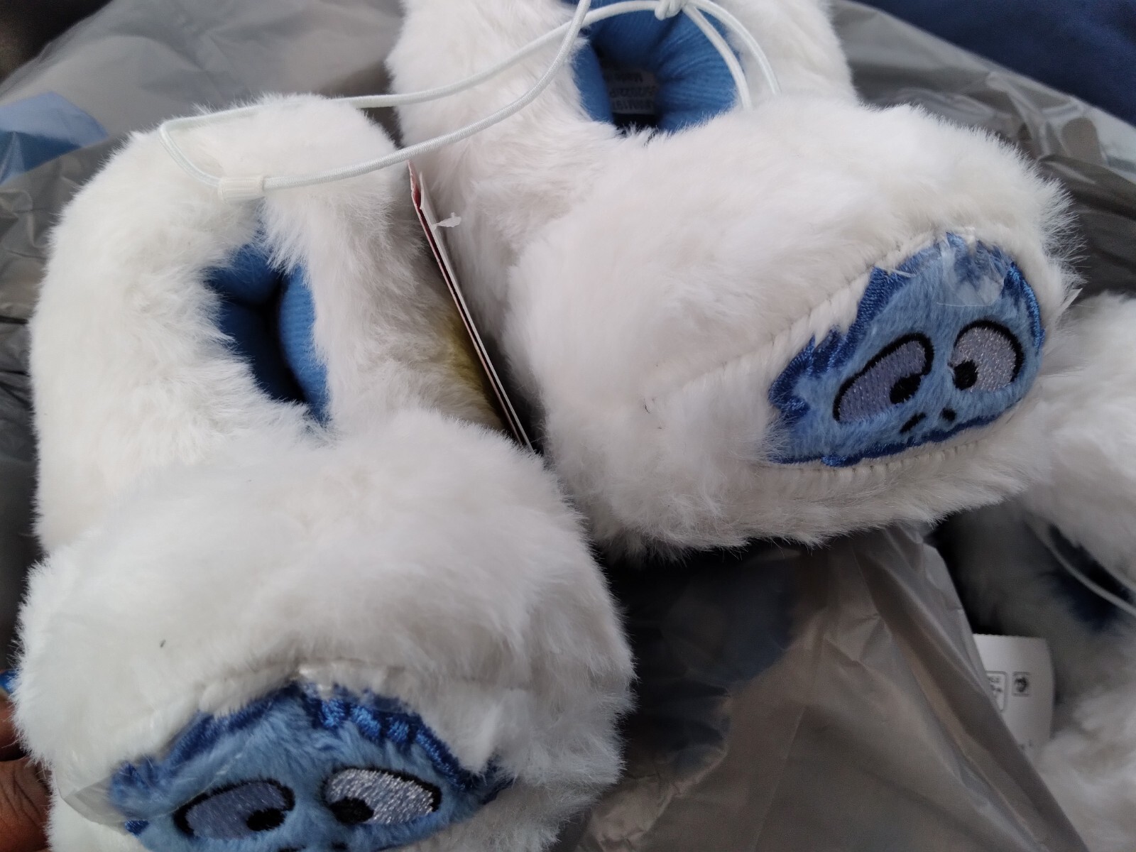 SAOLA Scarpe ciabatte da casa slip on grigio squalo bambino suola interna esterna taglia 3 nuove