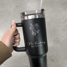 Custom Unique Wedding Gift for Bride - Personalized Mrs Engagement 40oz Tumbler
