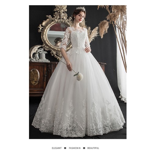 Princess Sweetheart Wedding Dresses One Shoulder Dreamy Lace Bridal Ball Gowns - Picture 16 of 23