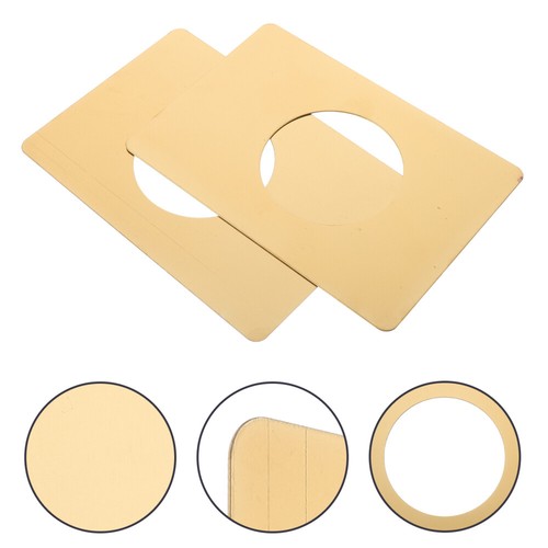 2 Pcs Door Repair Plate Fixed Piece Film Deadbolt Cover Latch