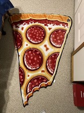 Bigmouth Pizza Slice Fuzzy Throw Novelty Adults Kid Funny Blanket Warm Cosy Gift