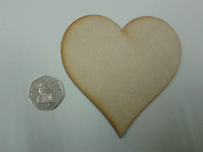 Lasergeschnittene 10er Pack Holzherzen Basteln Formen 10cm x 10cm 3mm MDF Hochzeit