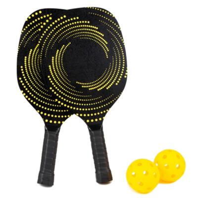 Pickleball Paddle Ball Set Holzschläger Pickle Bälle Garten Strand Tennis Spiel