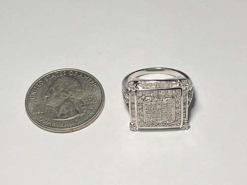 .925 Sterling Silver 1.00ctw Natural White Diamond Ring Size 7 "XC" - Picture 7 of 8