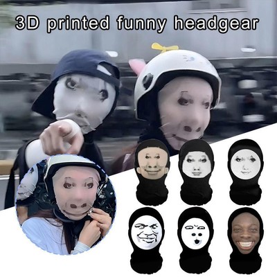 3D-gedruckte lustige Kopfbedeckung Vollgesichtsmaske für Festivals Halloween Party L4C2