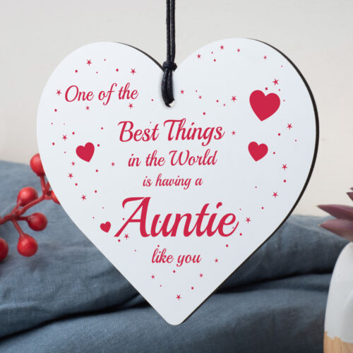 Best Auntie Gift For Birthday Christmas Engraved Heart Thank You Auntie Gift - Picture 1 of 10