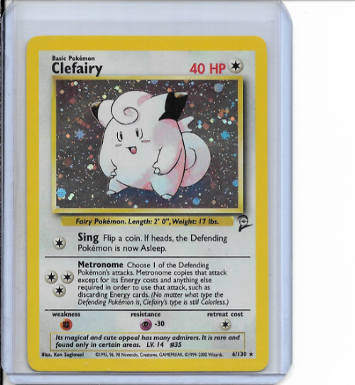 Pokemon Base Set 2 Clefairy Holo Rare 6/130 NM
