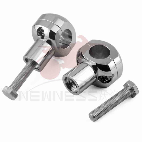 1" Inch Motorcycle Handlebar Handle Bar Risers Mount Clamps For Harley Davidson - Picture 3 of 7