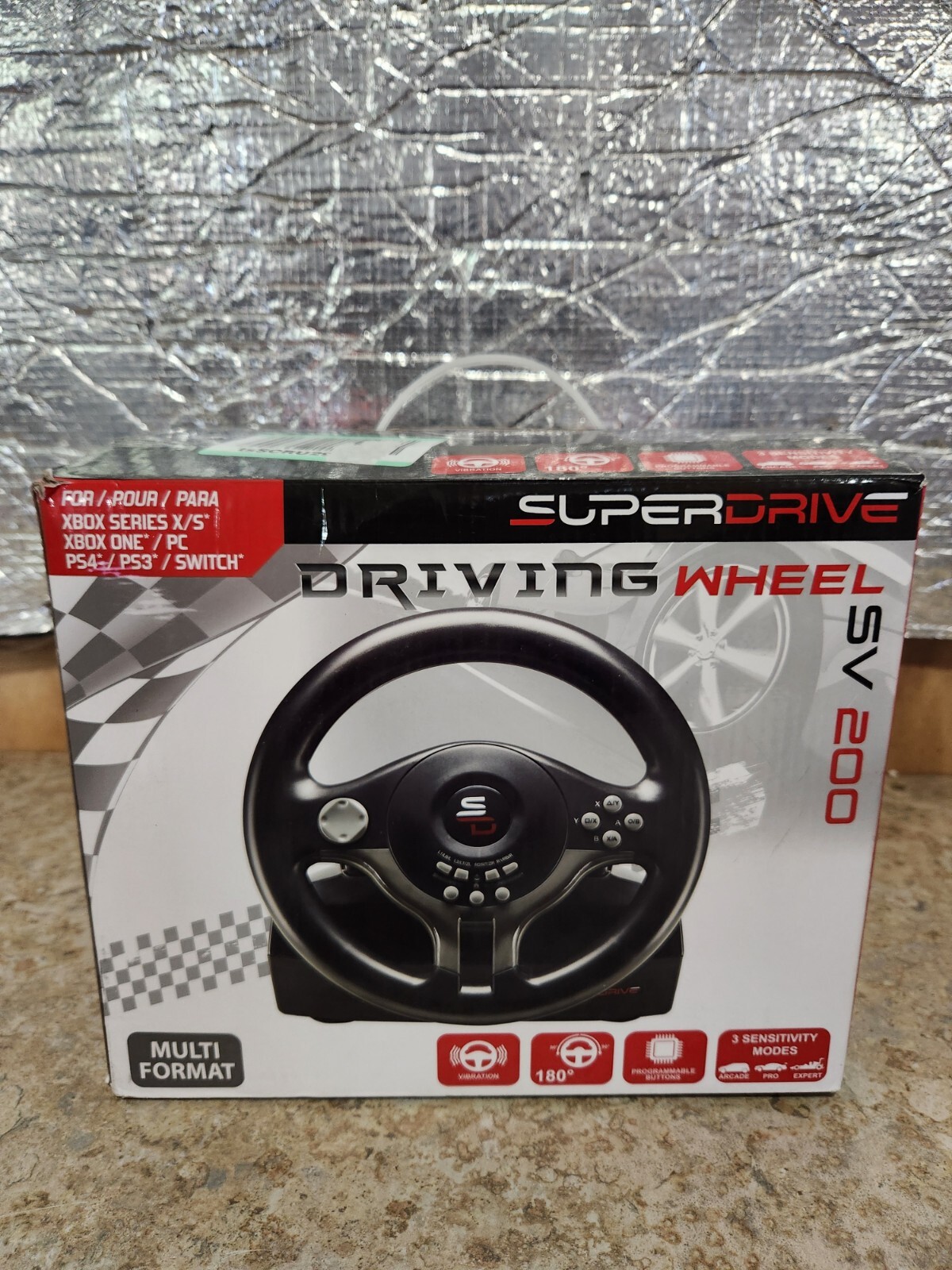 Superdrive Racing Steering Wheel Driving Wheel SV200 with pedals