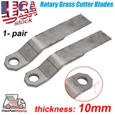 1 Pairs Mower Rotary Grass Cutter Blades 10mm For Mower King Skidsteer Brush Hog