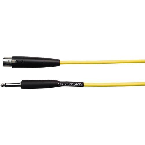 XLR to 6.35mm Jack Plug Microphone Lead Fluorescent Yellow