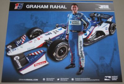 2018 Graham Rahal United Rentals Honda Dallara Indy Car Hero Card