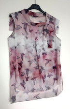 RINASCIMENTO canotta maglia rosa origami_uccellini_tg.S_blusa senza maniche_top