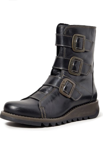 Gorgeous Fly London Women's Scop 110fly Black Biker Boots (Uk 6) BNiB RRP £170