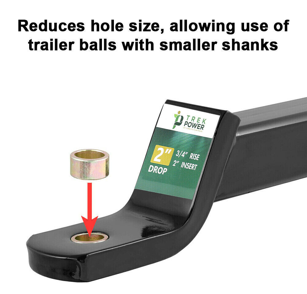 Trailer Hitch Ball Hole Reducer Bushing, Reduces 1Inch Diameter to 3/4