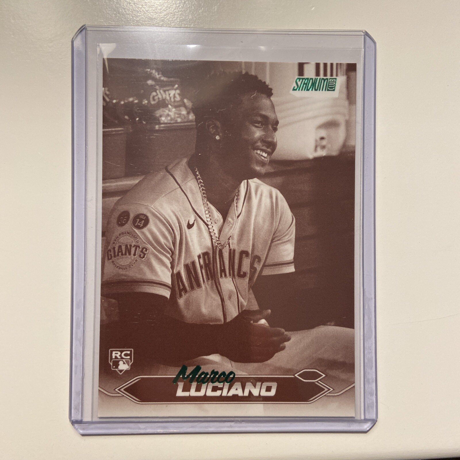 2024 Topps Stadium Club Sepia Parallel #224 Marco Luciano RC - Giants
